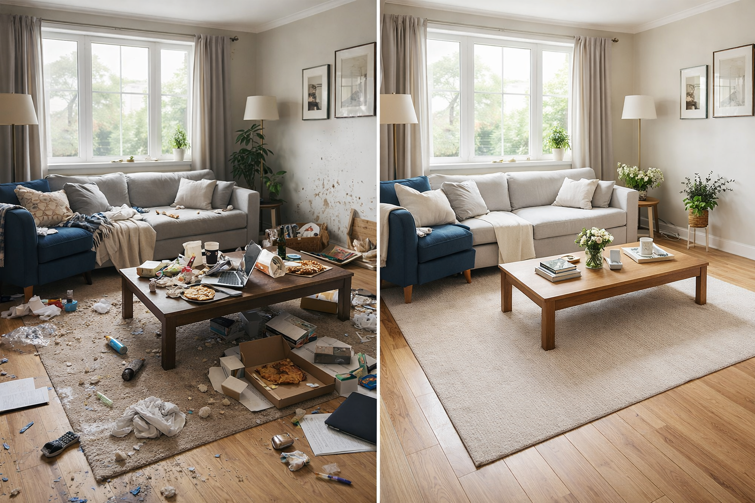 Before and After Professional House Cleaning in London ON